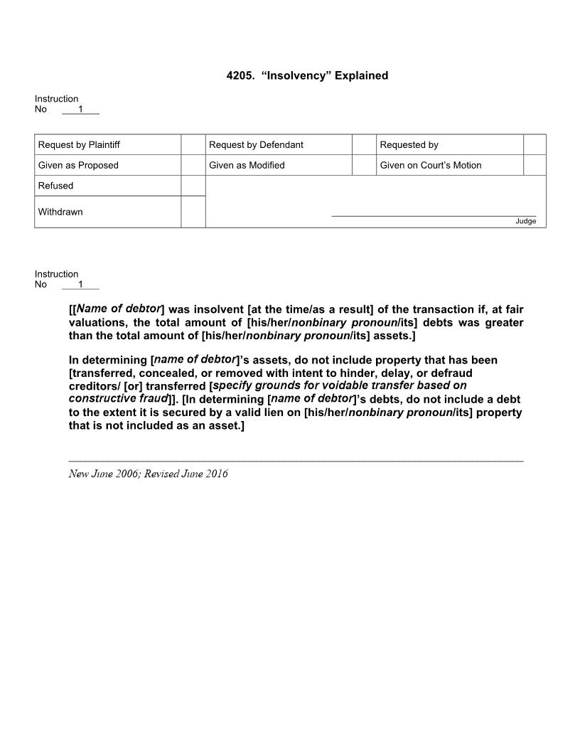 4205. Insolvency Explained | Pdf Doc Docx | Jury Instructions