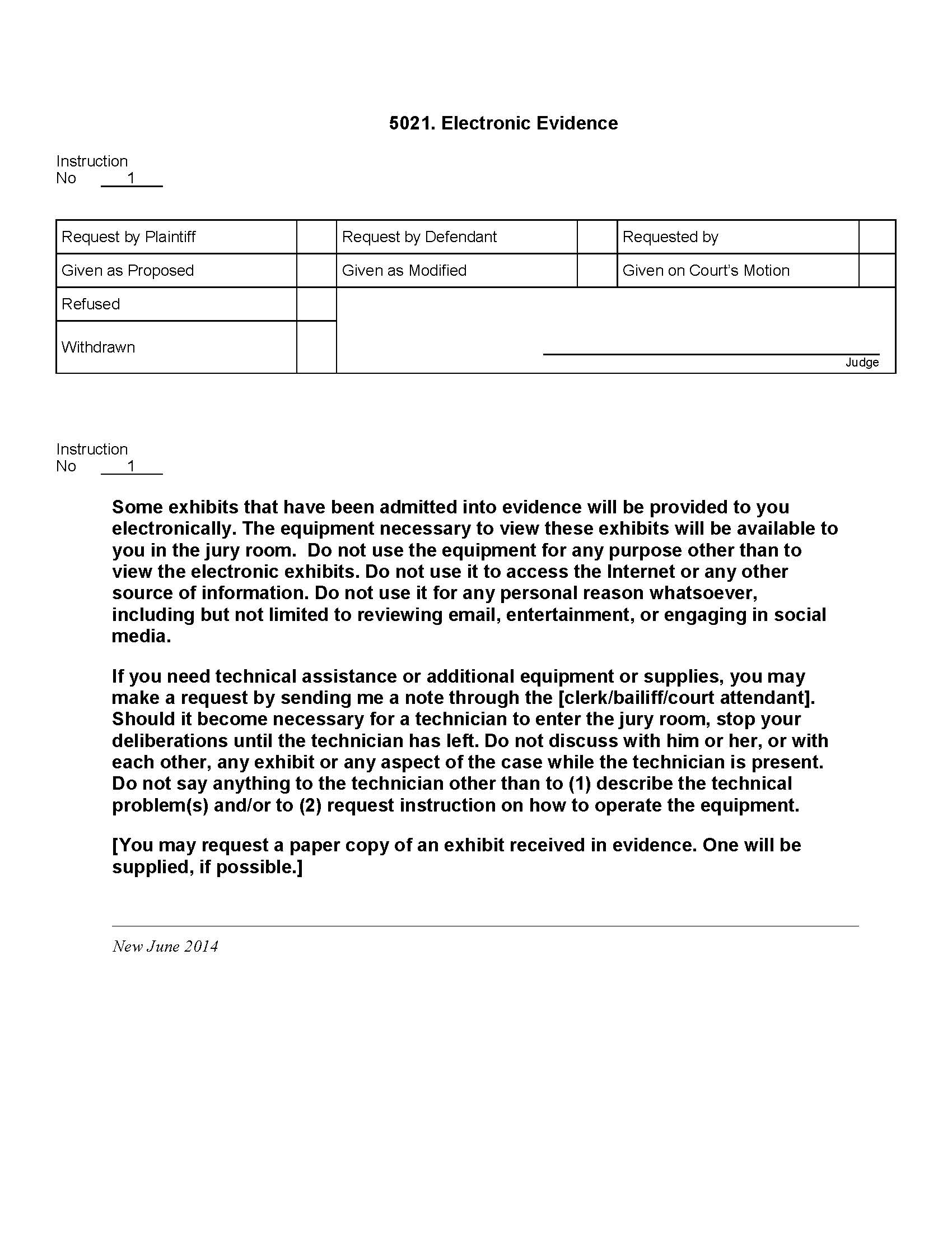5021. Electronic Evidence (Concluding Instructions) | Pdf Docx | Jury Instructions