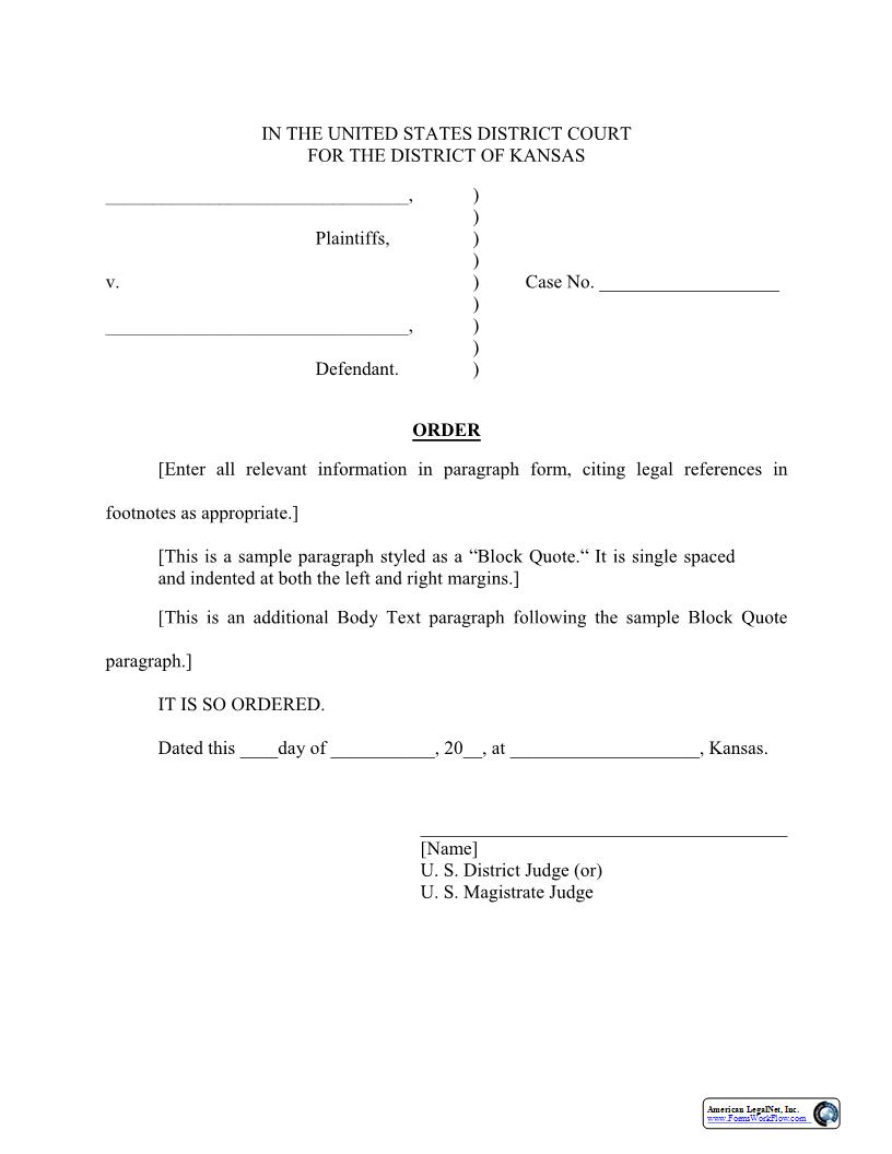 General Order | Pdf Fpdf Docx | Kansas