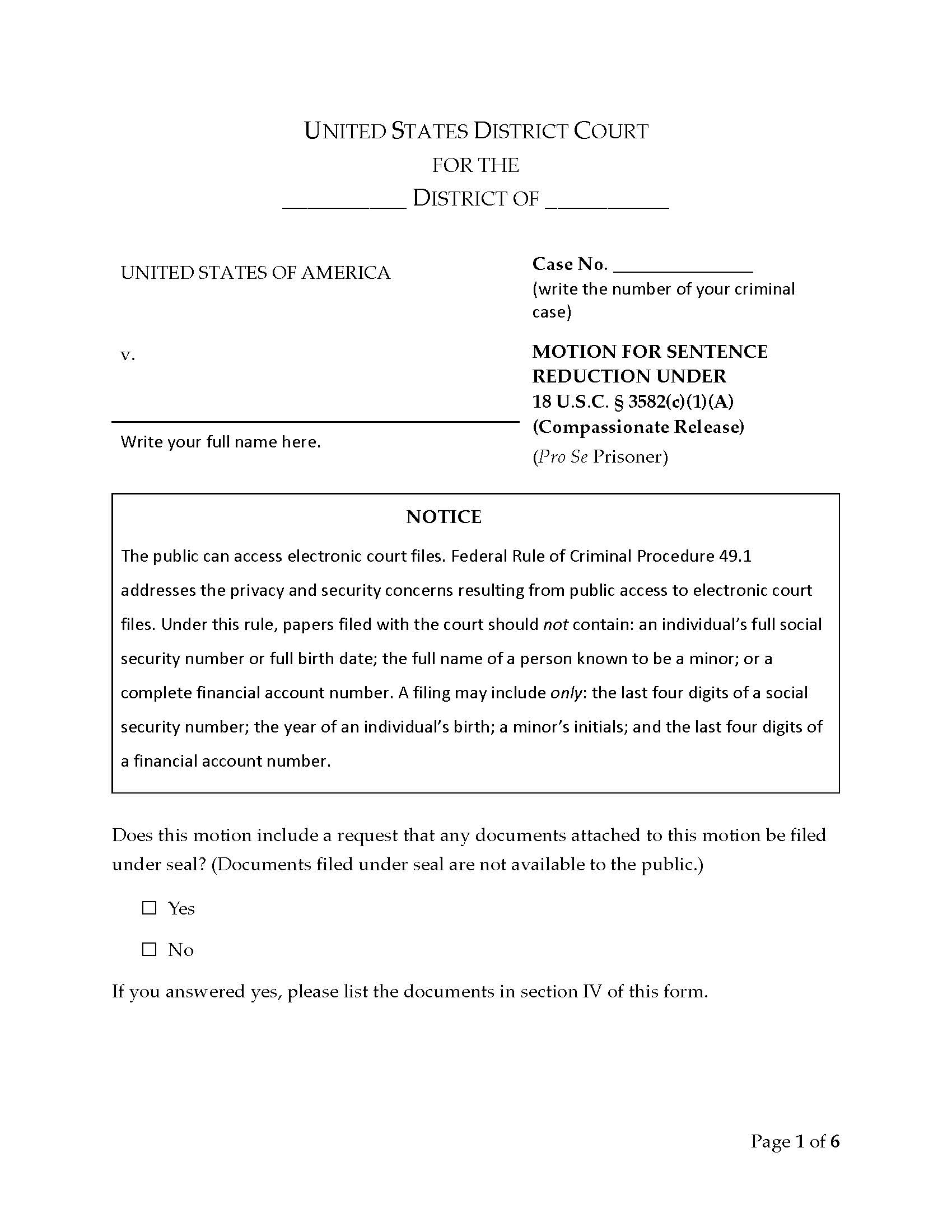 Motion To Reduce-Correct Sentence | Pdf Fpdf Doc Docx | Kansas