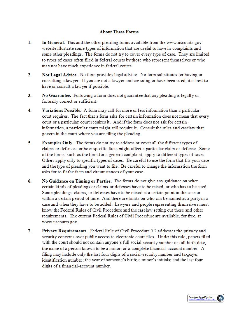 Complaint For Employment Discrimination | Pdf Fpdf Docx | Kentucky