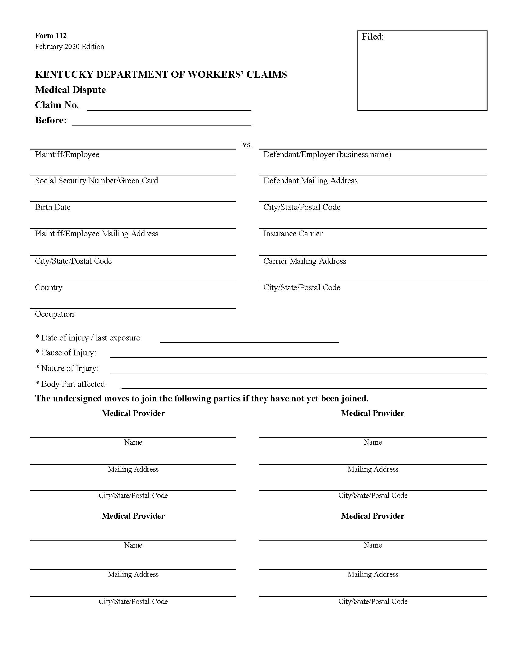 Medical Dispute {112} | Pdf Fpdf Doc Docx | Kentucky