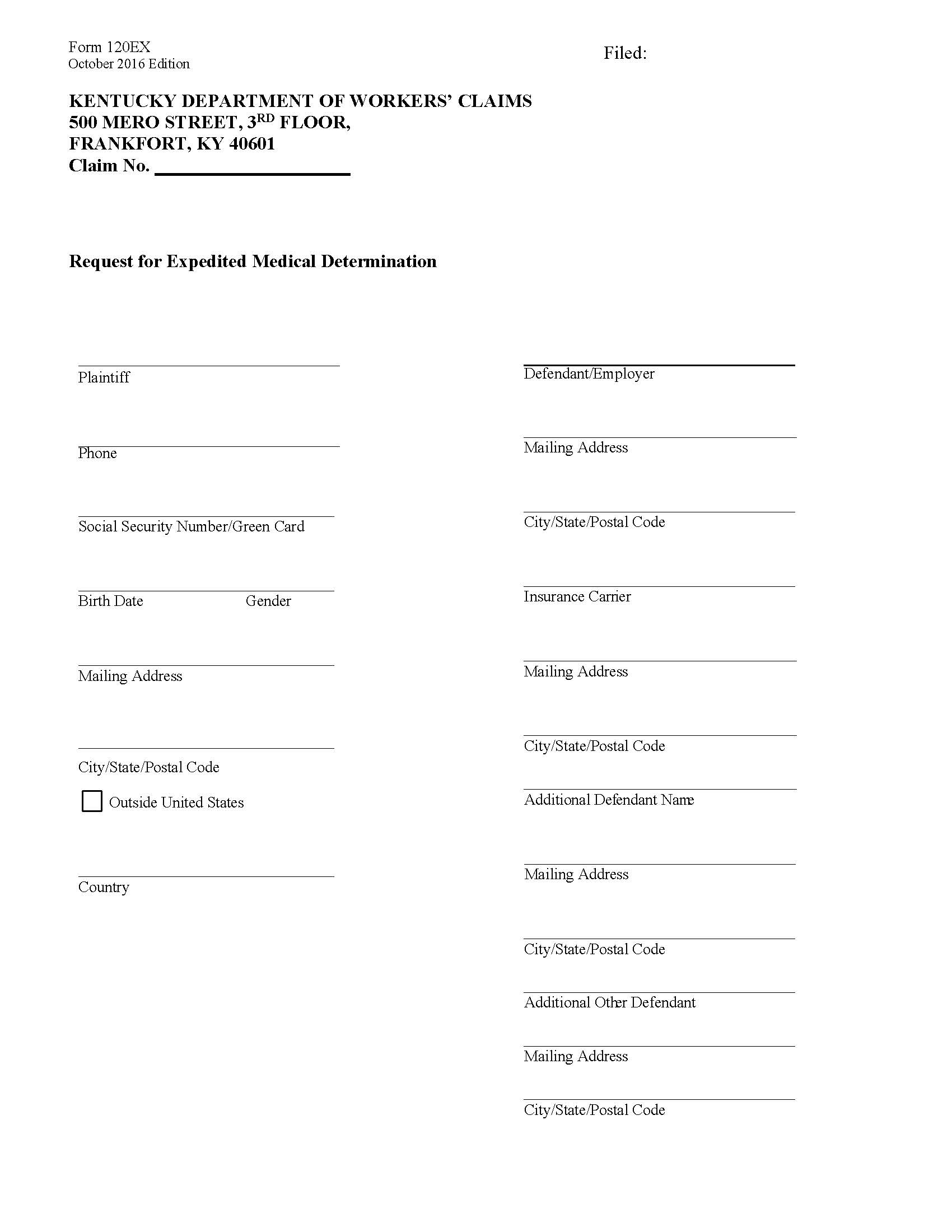 Request For Expedited Medical Determination | Pdf Fpdf Docx | Kentucky