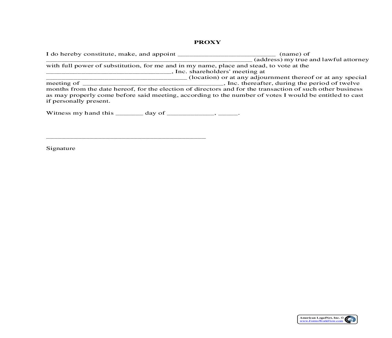 Proxy | Pdf Fpdf Docx | Legal Forms