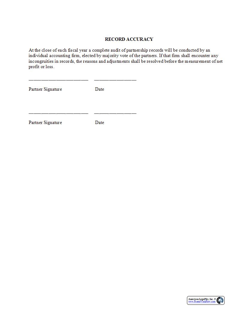 Record Accuracy {PAR-318} | Pdf Fpdf Docx | Legal Forms