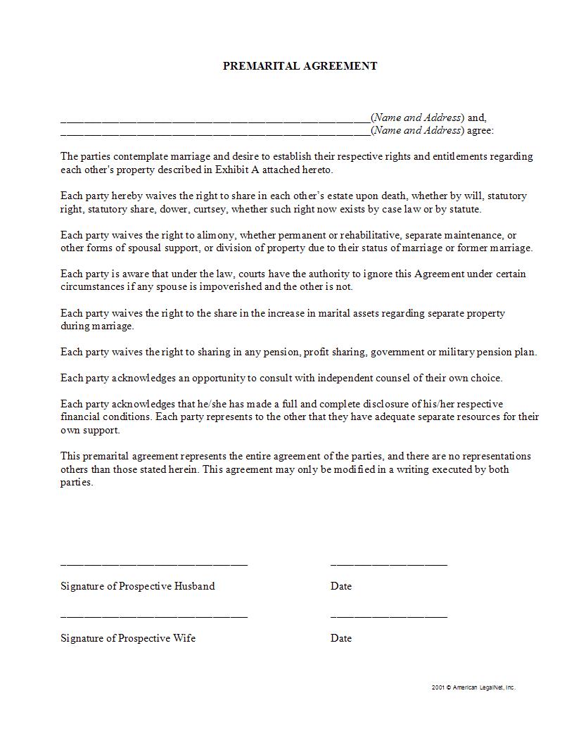 Premarital Agreement | Pdf Fpdf Docx | Legal Forms