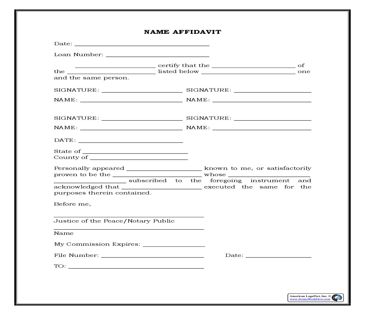 Name Affidavit Of Buyer {RE-1005CL} | Pdf Fpdf Docx | Legal Forms