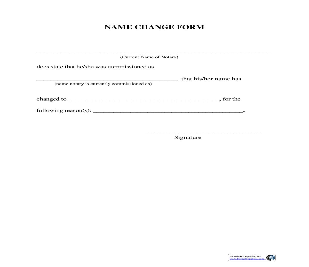 Name Change Form | Pdf Fpdf Doc Docx | Louisiana