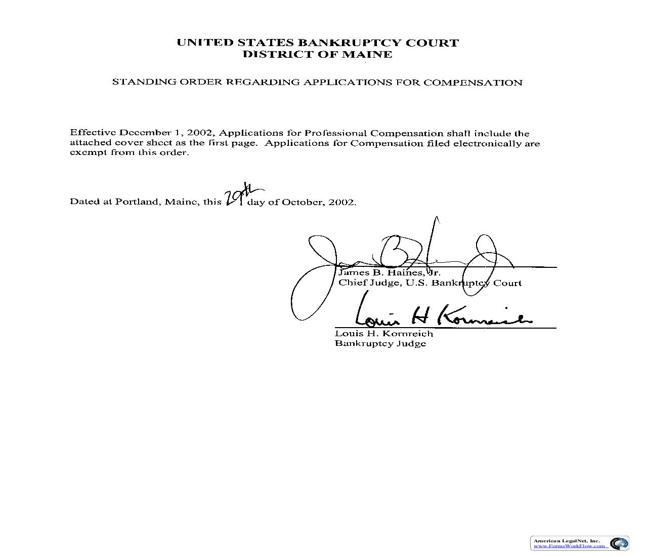 Application For Compensation Cover Sheet | Pdf Fpdf Doc Docx | Maine