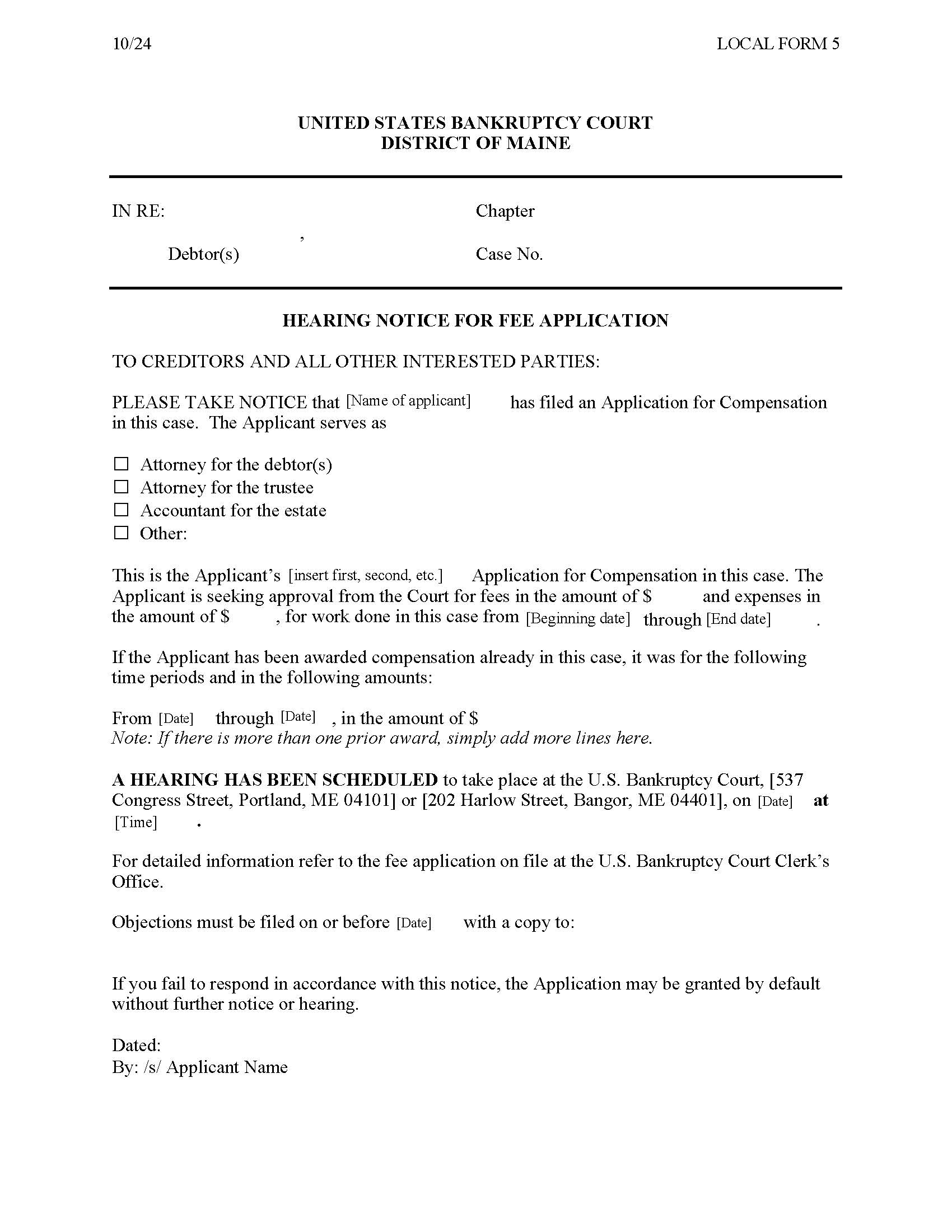 Hearing Notice | Pdf Fpdf Doc Docx | Maine