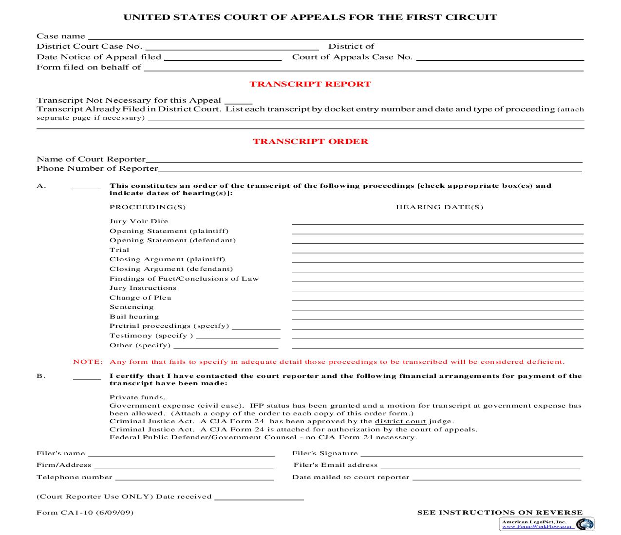 Transcript Report-Order Form {CA1-10} | Pdf Fpdf Doc Docx | Maine