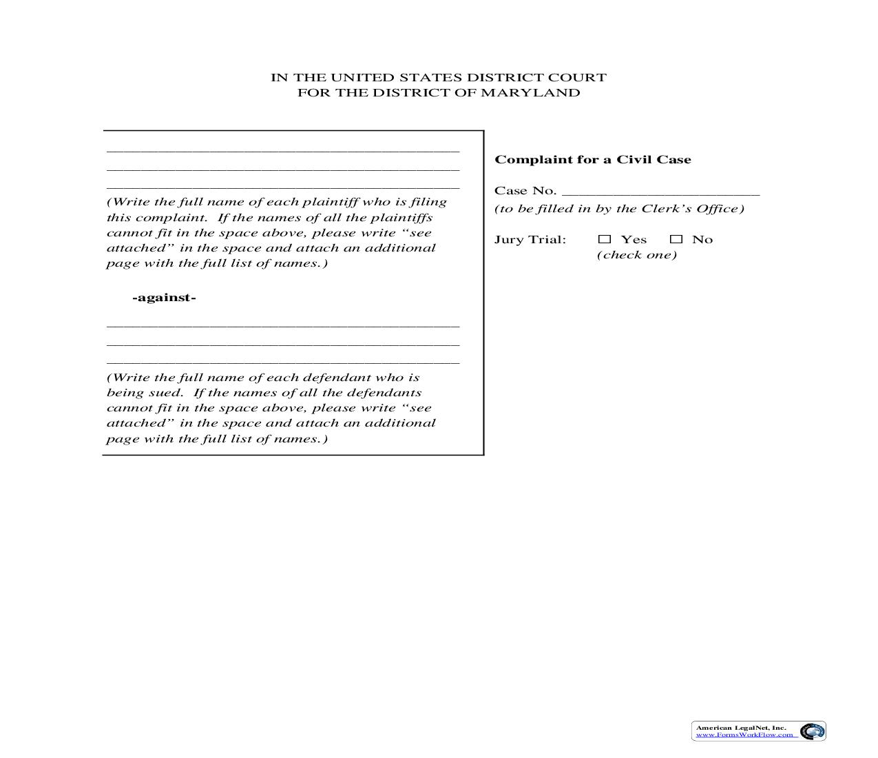 Complaint | Pdf Fpdf Doc Docx | Maryland