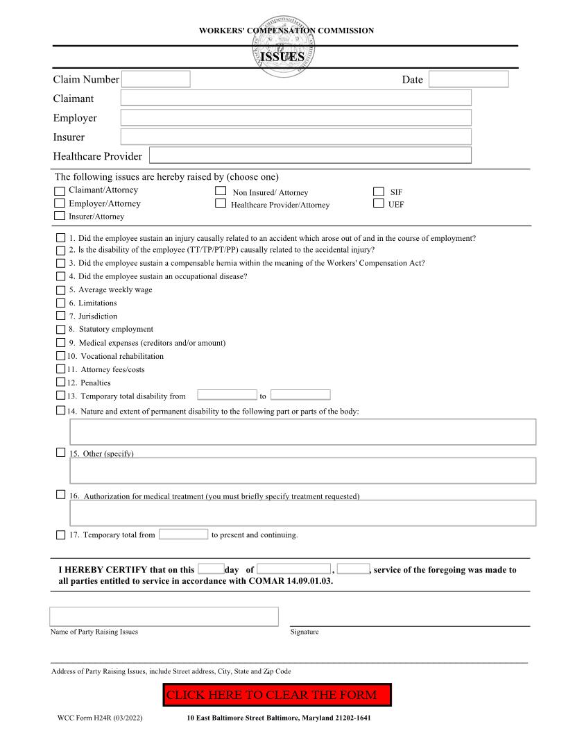 Issues {H24R} | Pdf Fpdf Docx | Maryland