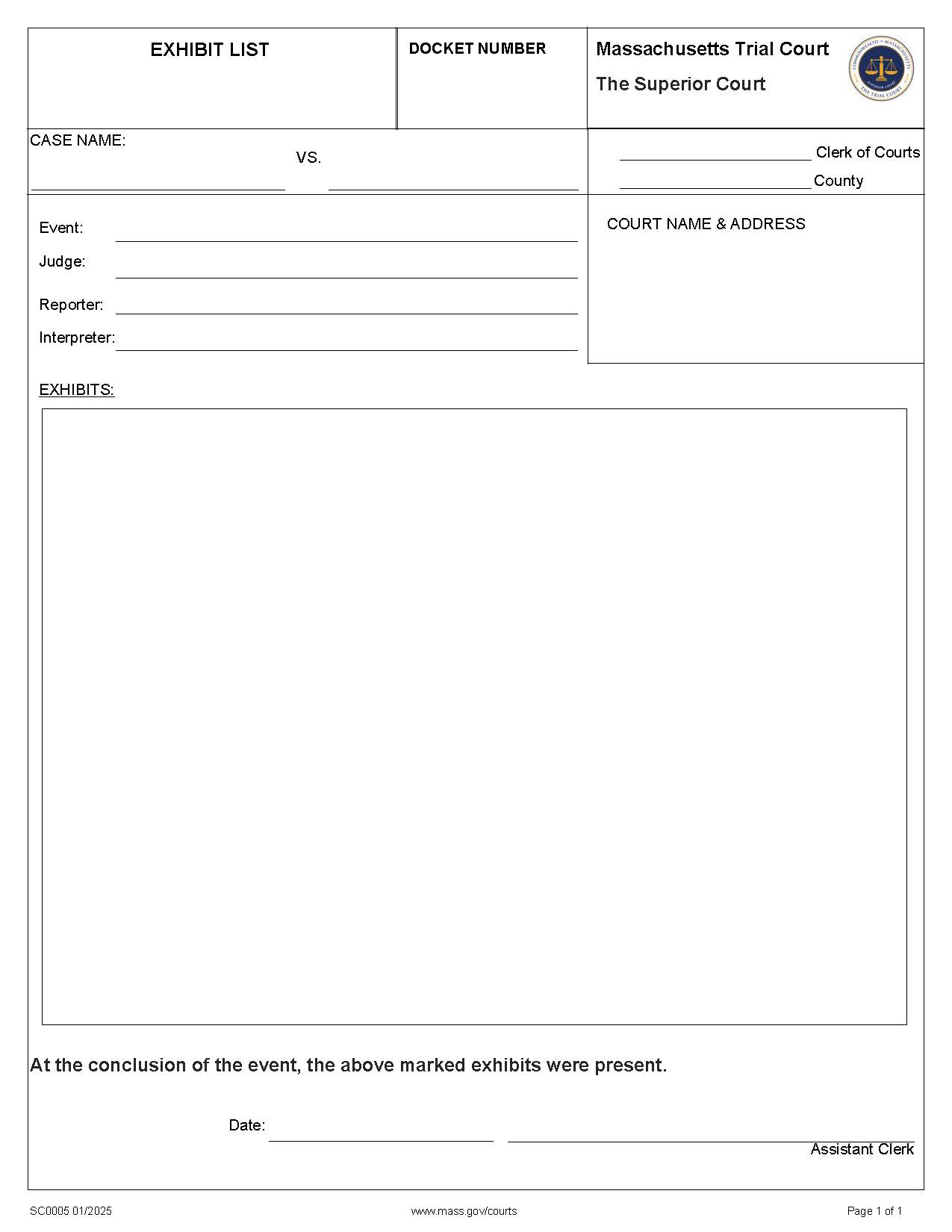 Exhibit List | Pdf Fpdf Docx | Massachusetts