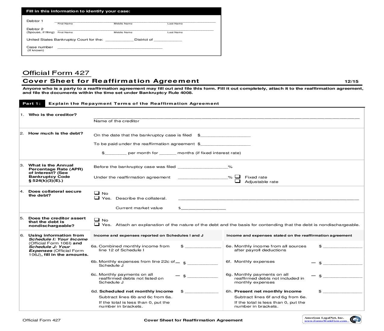 Reaffirmation Agreement {6} | Pdf Fpdf Doc Docx | Massachusetts