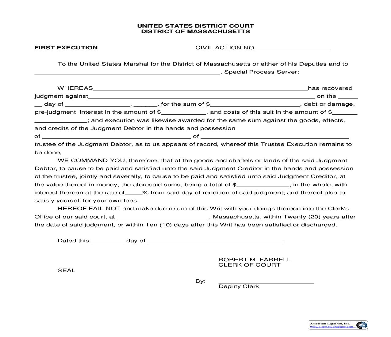 First Execution | Pdf Fpdf Doc Docx | Massachusetts