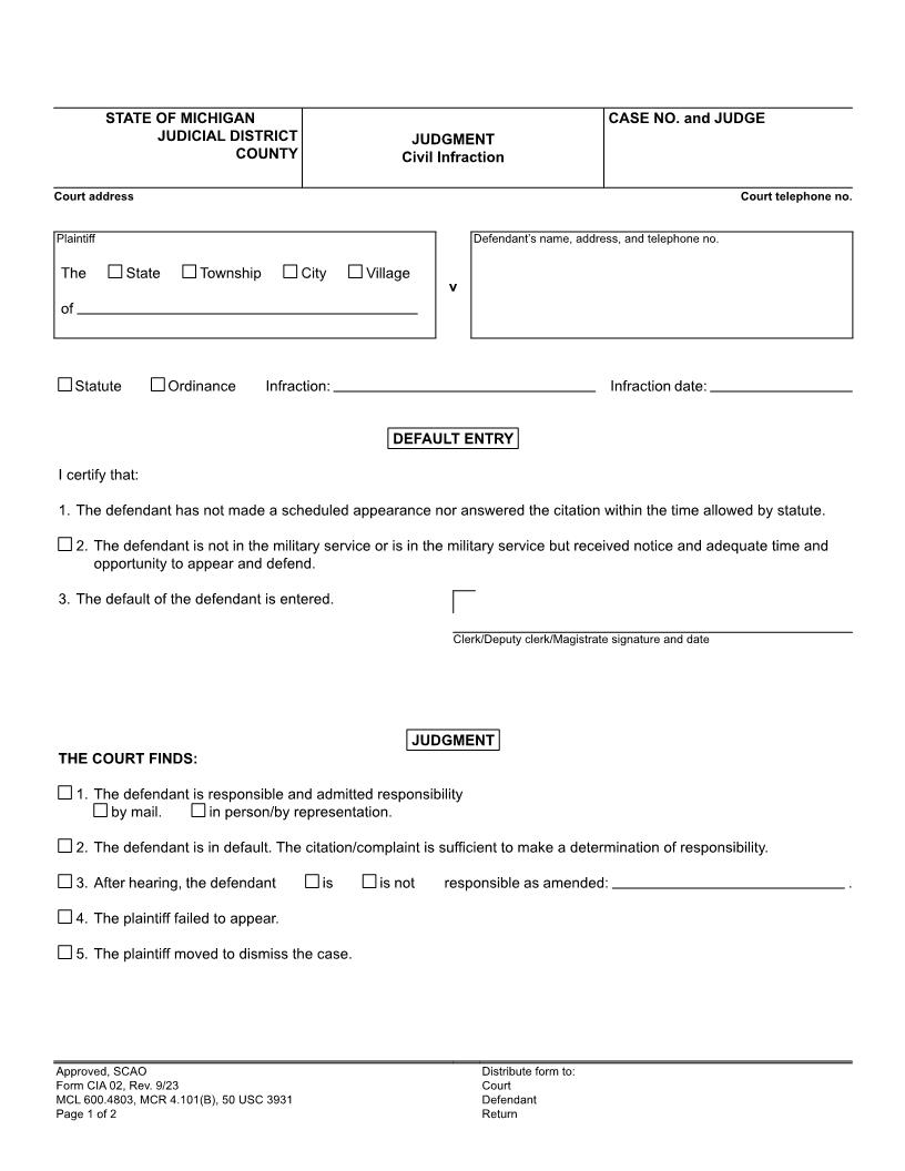 Judgment {CIA 02} | Pdf Fpdf Docx | Michigan