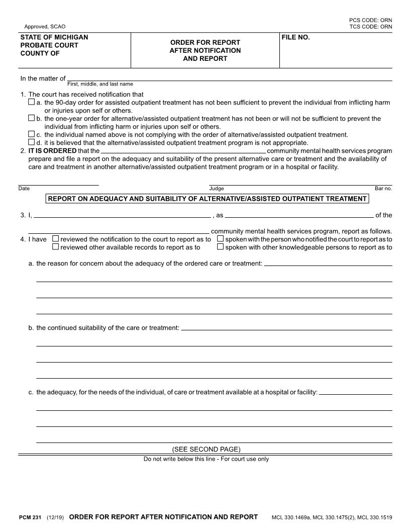 Affidavit And Search Warrant {MC 231} | Pdf Fpdf Doc Docx | Michigan