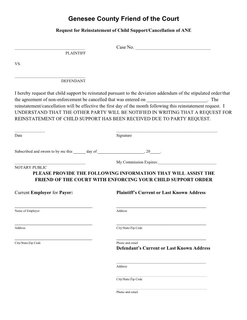 Cancellation Of Agreement Of Non-Enforcement | Pdf Fpdf Docx | Michigan