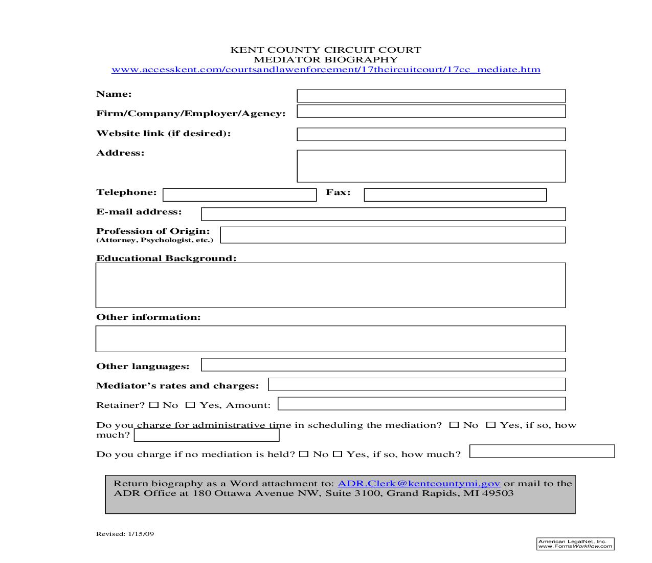 Mediator Biography | Pdf Fpdf Doc Docx | Michigan