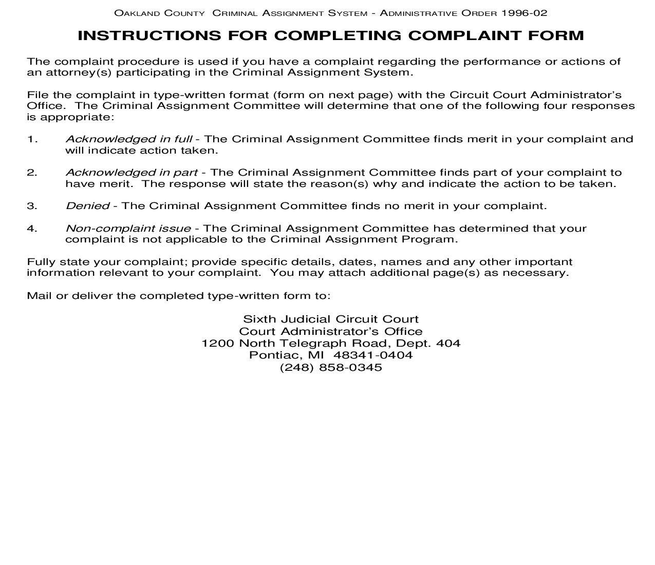 Complaint | Pdf Fpdf Doc Docx | Michigan
