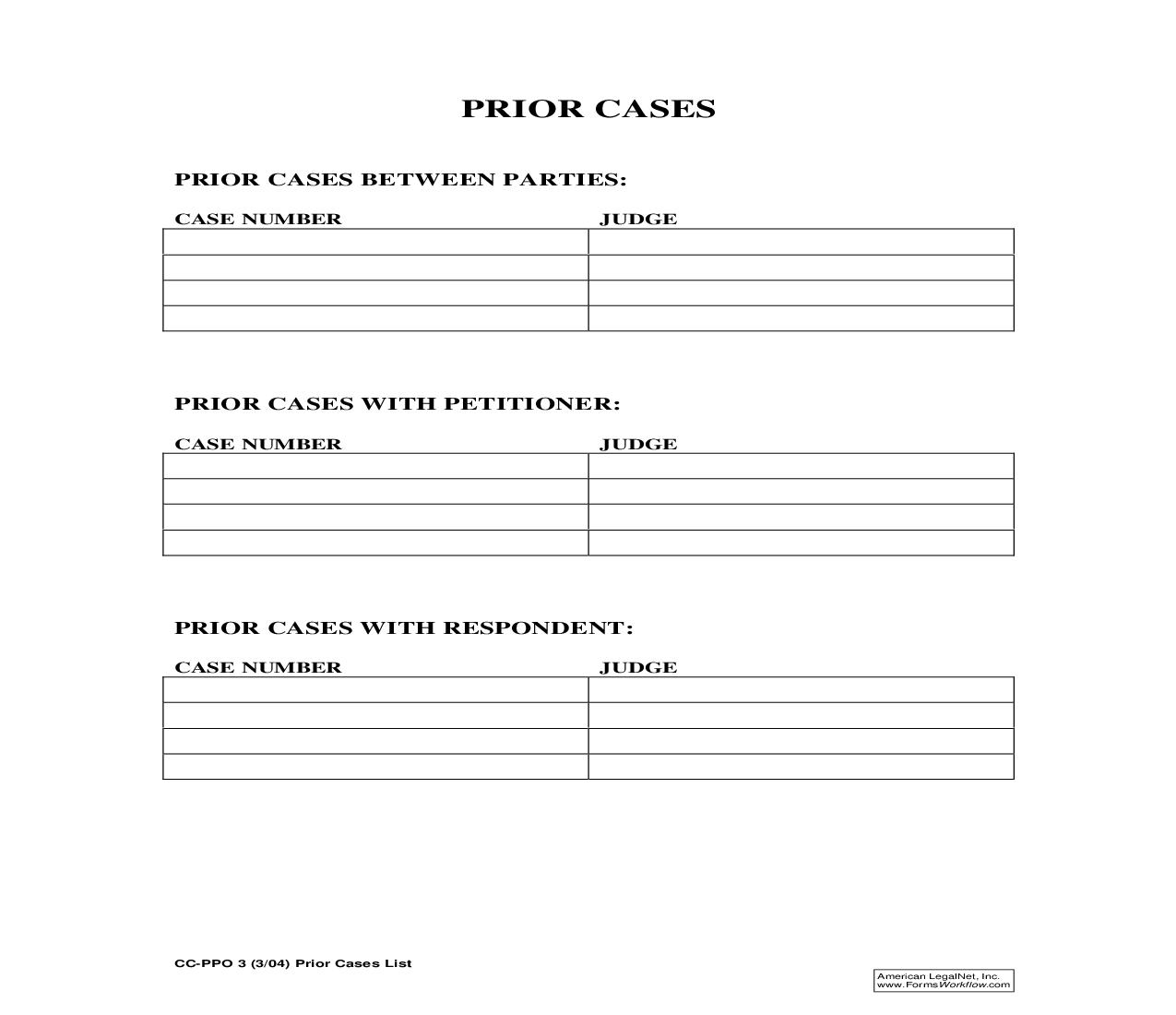 Prior Cases List {CC-PPO 3} | Pdf Fpdf Doc Docx | Michigan