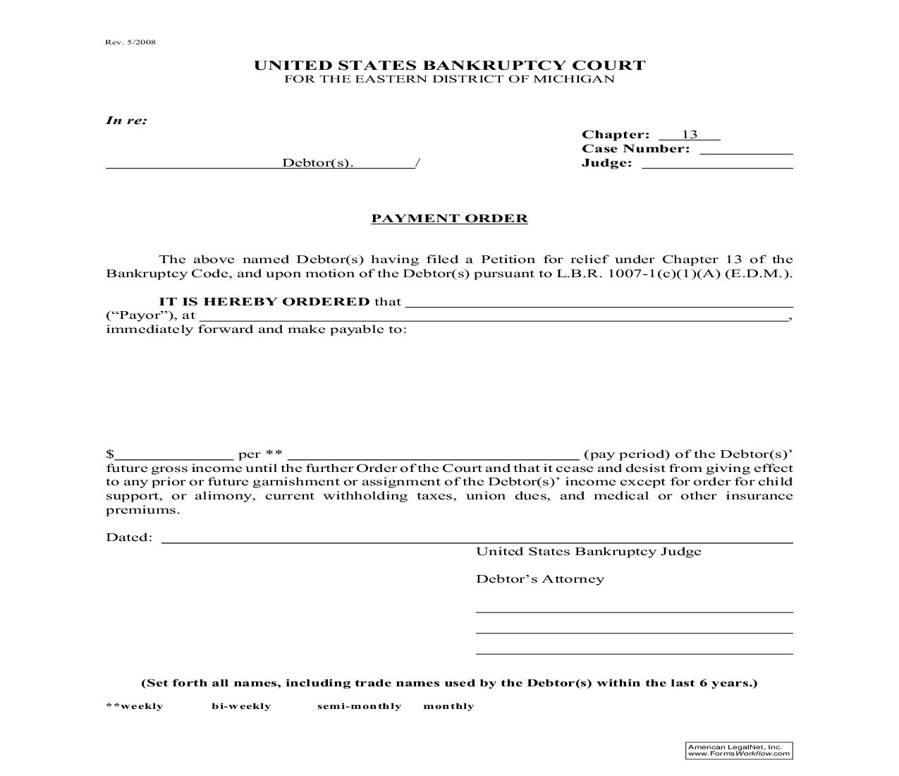 Payment Order | Pdf Fpdf Doc Docx | Michigan