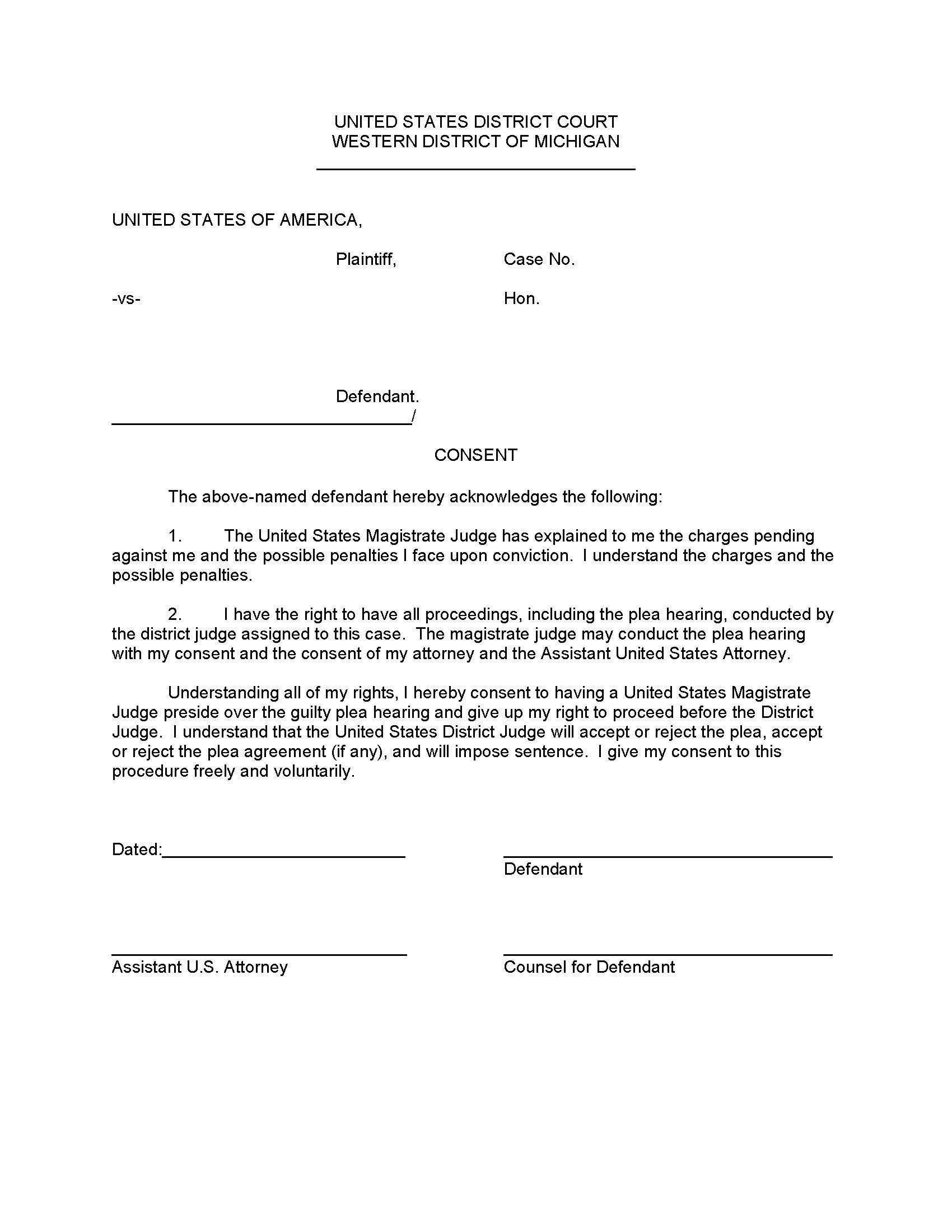 Consent | Pdf Fpdf Doc Docx | Michigan