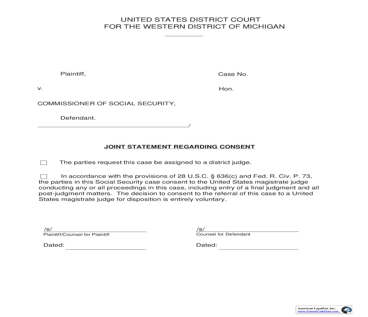 Joint Statement Regarding Consent | Pdf Fpdf Doc Docx | Michigan