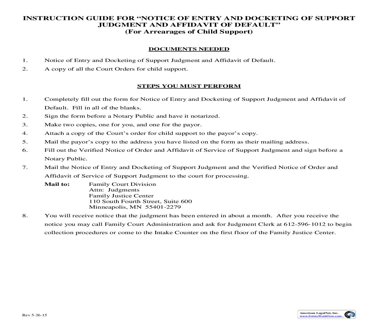 Docket A Child Support Judgment | Pdf Fpdf Doc Docx | Minnesota