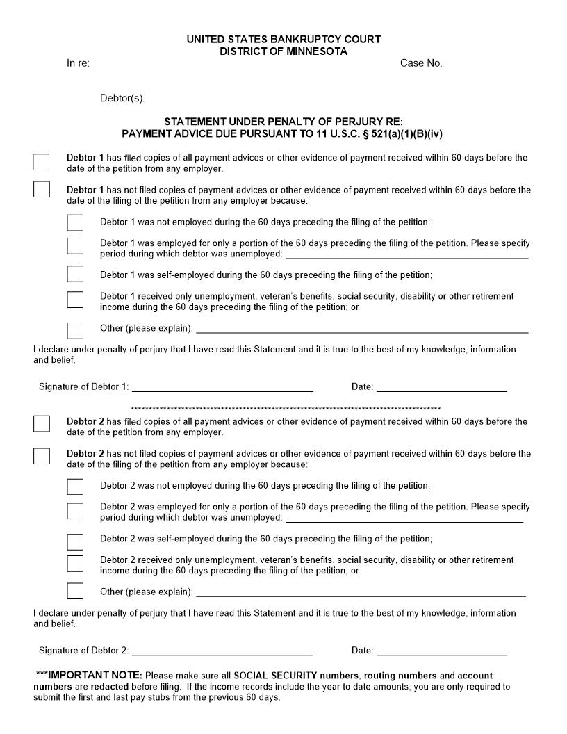 Payment Advices Coversheet | Pdf Fpdf Doc Docx | Minnesota