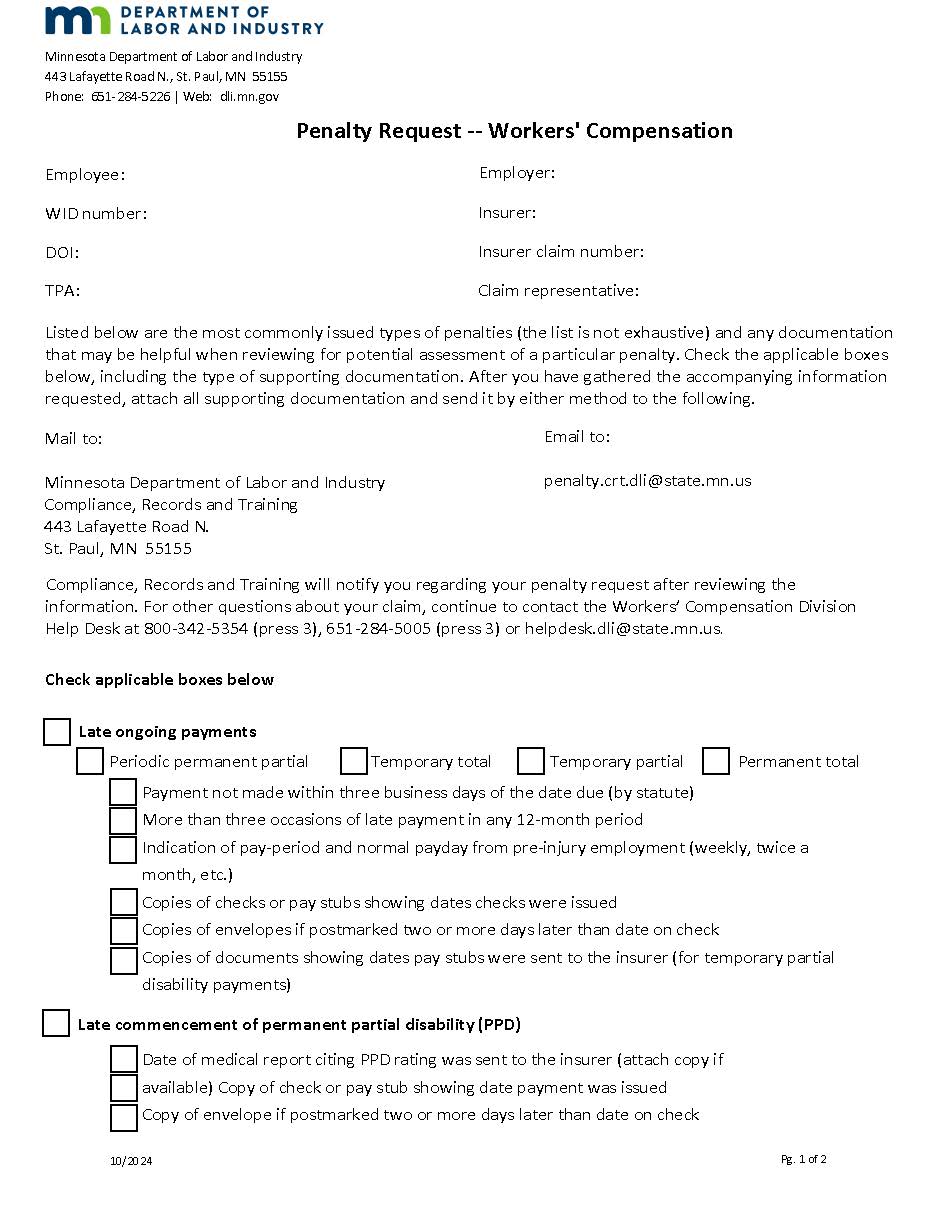 Penalty Request | Pdf Fpdf Docx | Minnesota