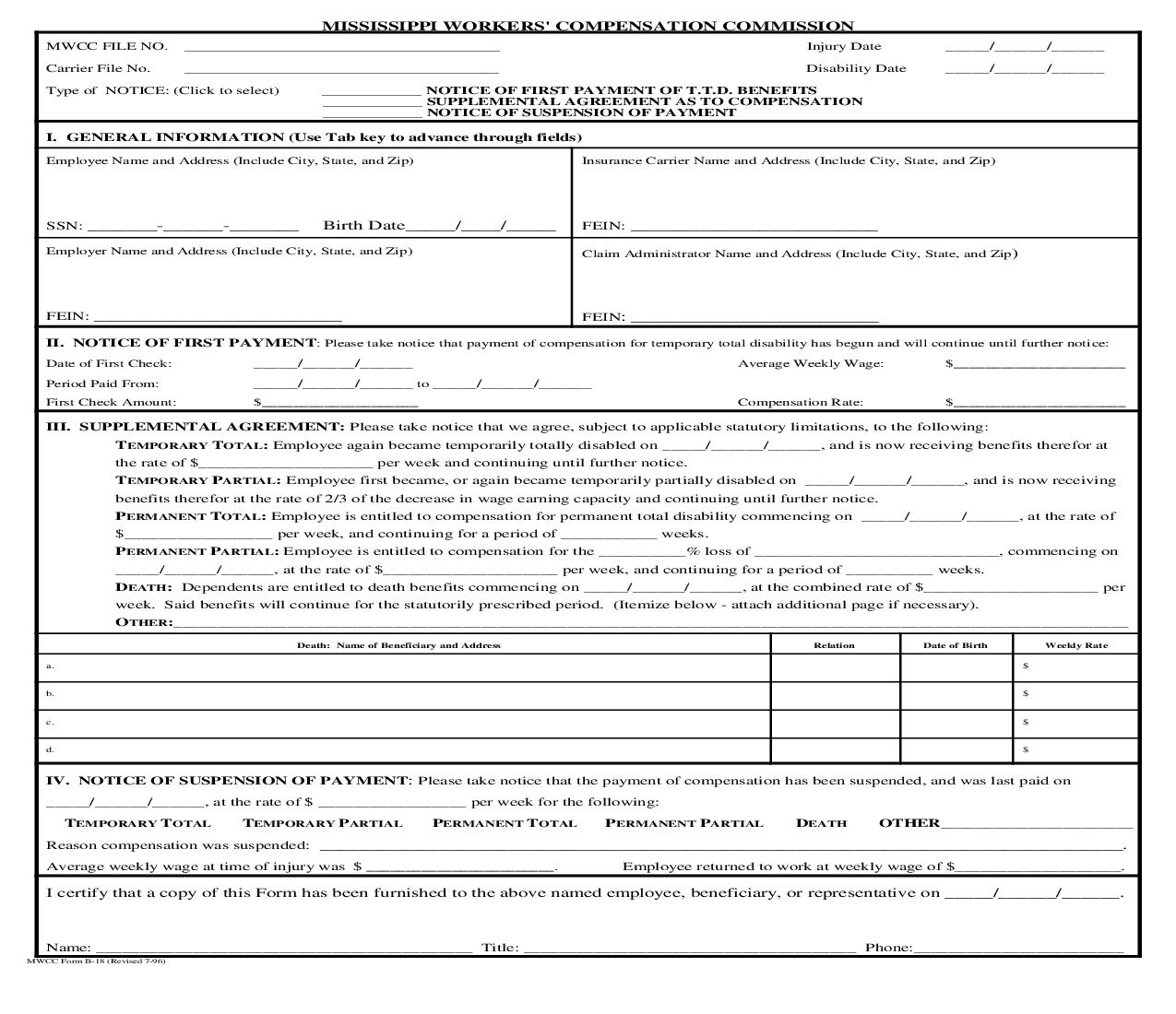 Payment Report {B-18} | Pdf Fpdf Doc Docx | Mississippi