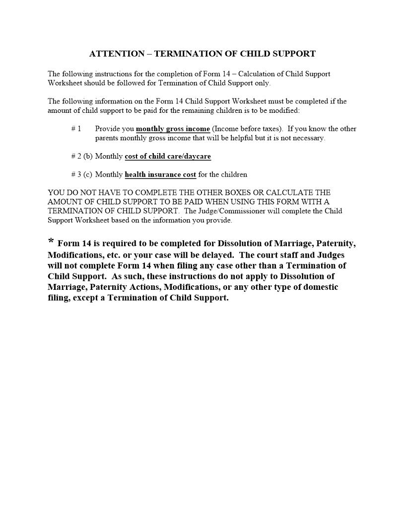 Child Support Amount Calculation Worksheet | Pdf Fpdf Docx | Missouri