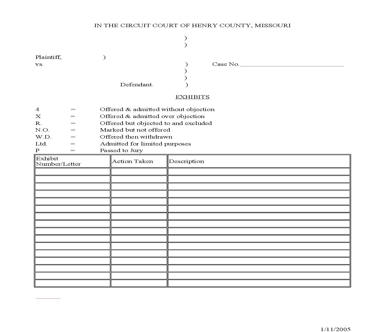 Exhibits | Pdf Fpdf Doc Docx | Missouri