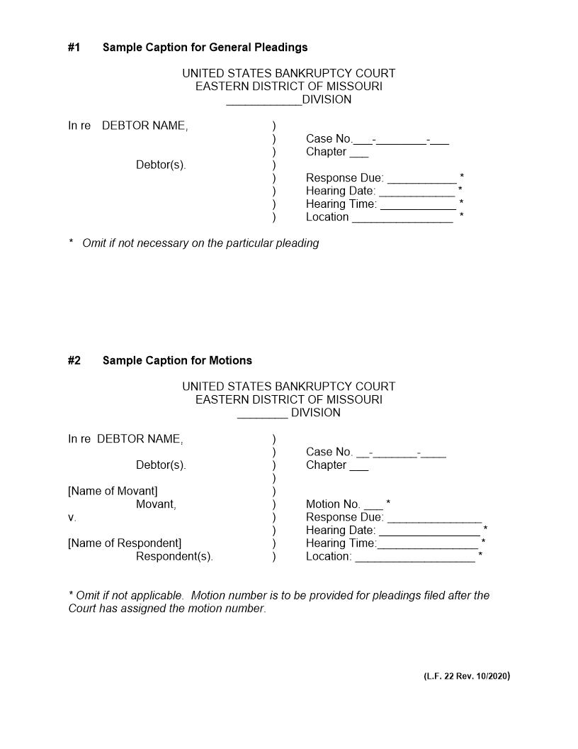 Sample Caption {LF22} | Pdf Fpdf Doc Docx | Missouri