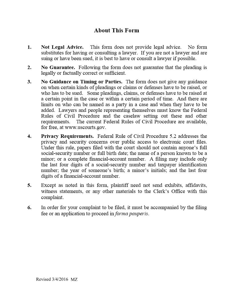 Civil Complaint | Pdf Fpdf Docx | Missouri