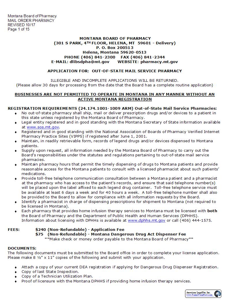 Mail Order Pharmacy | Pdf Fpdf Docx | Montana