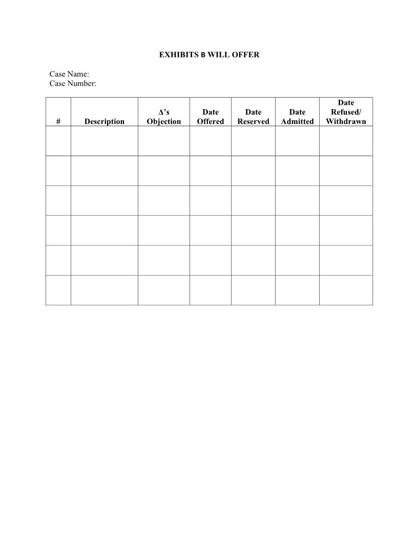 Exhibit List | Pdf Fpdf Docx | Montana