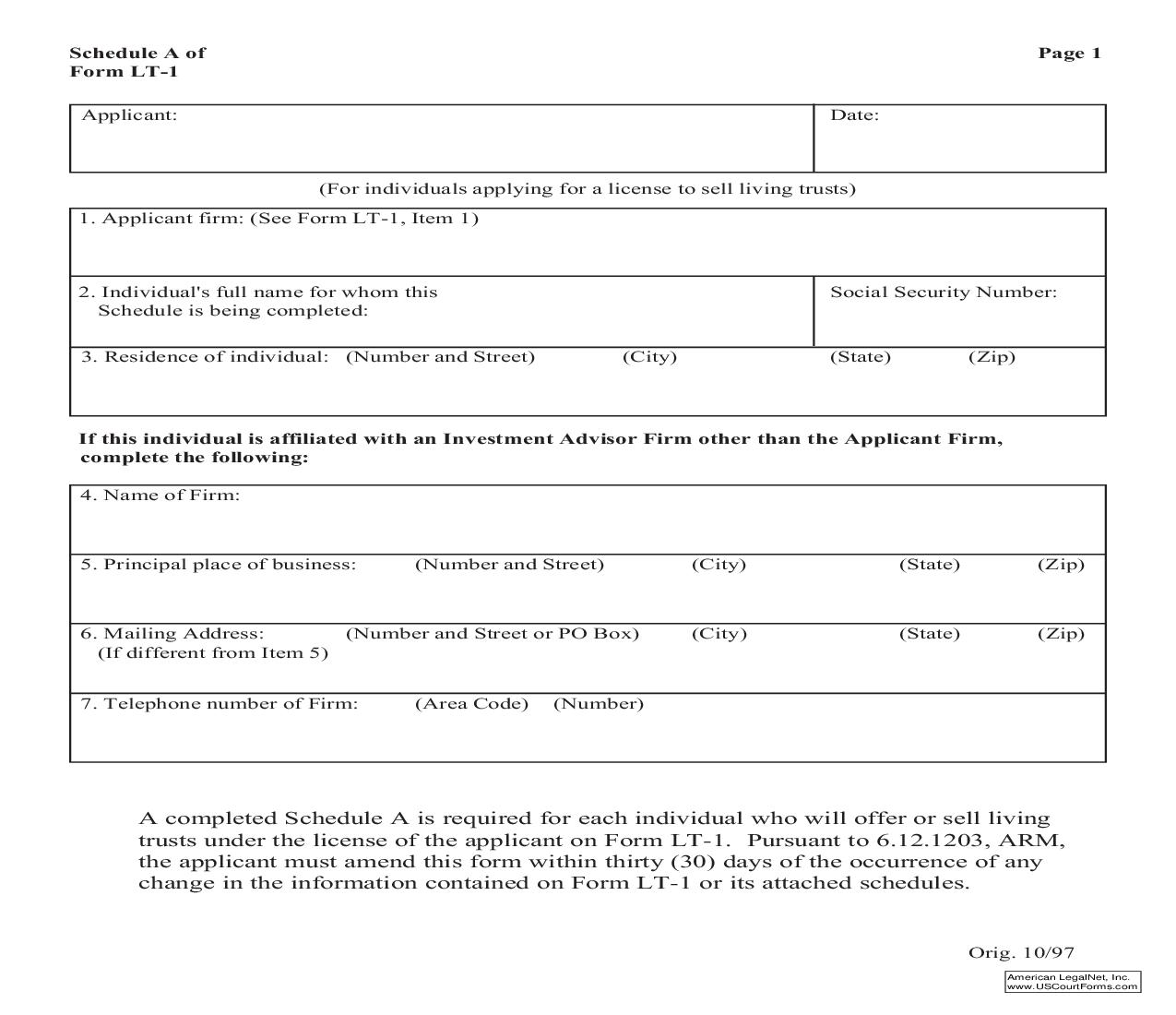 Schedule A Of Form LT-1 {LT-1 Sch. A} | Pdf Fpdf Doc Docx | Montana