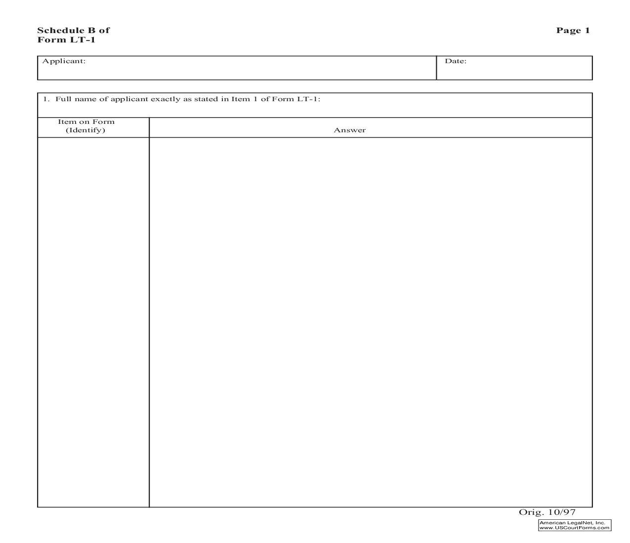 Schedule B Of Form LT-1 {LT-1 Sch. B} | Pdf Fpdf Doc Docx | Montana