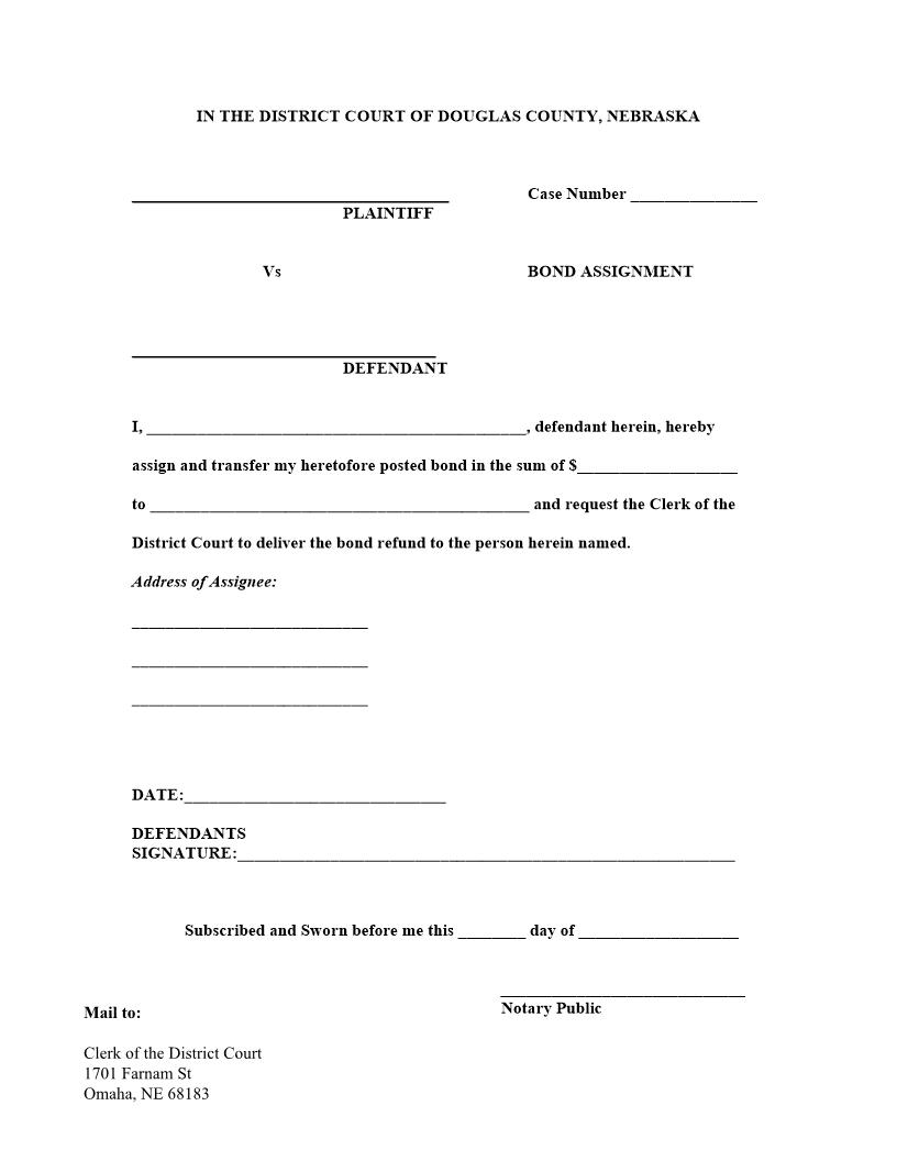 Bond Assignment | Pdf Fpdf Doc Docx | Nebraska