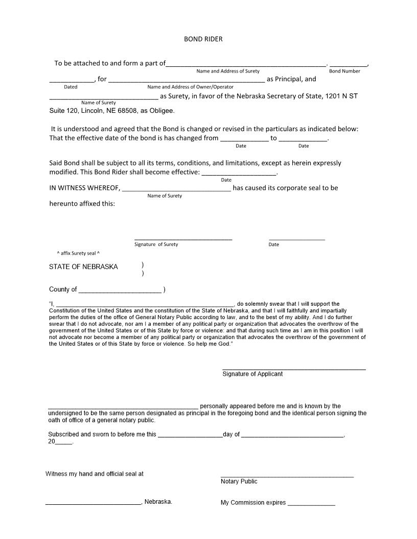 Bond Rider | Pdf Fpdf Docx | Nebraska