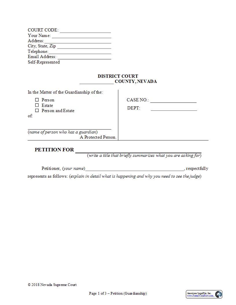 Petition | Pdf Fpdf Docx | Nevada