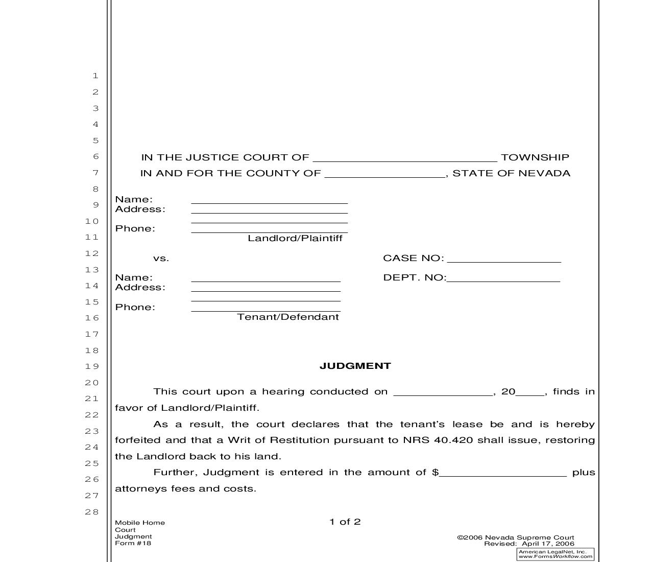 Judgment {18} | Pdf Fpdf Doc Docx | Nevada