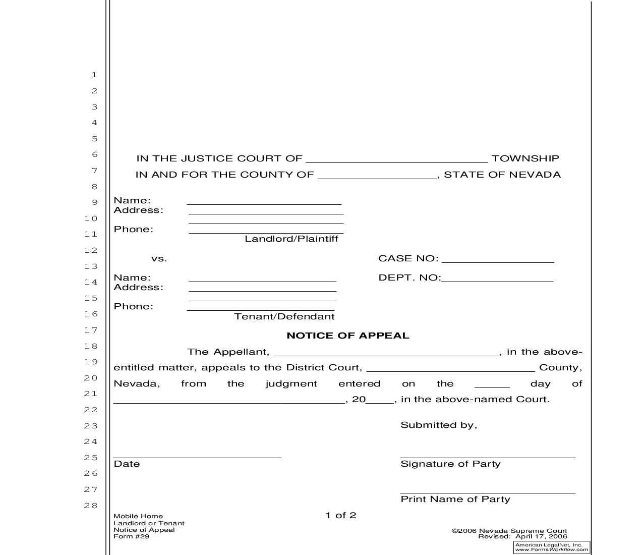 Notice Of Appeal {29} | Pdf Fpdf Doc Docx | Nevada