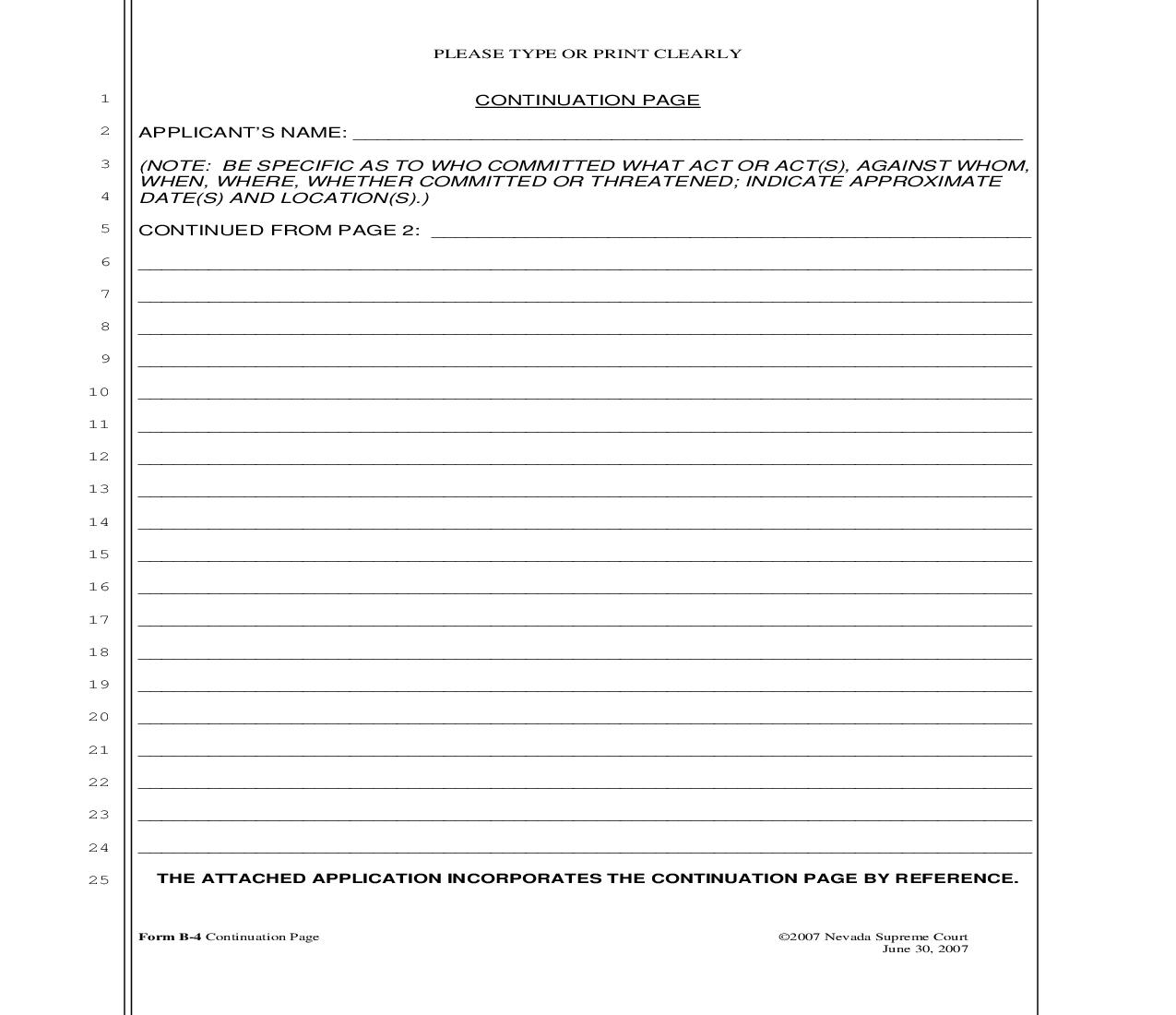 Continuation Page {B-4} | Pdf Fpdf Doc Docx | Nevada