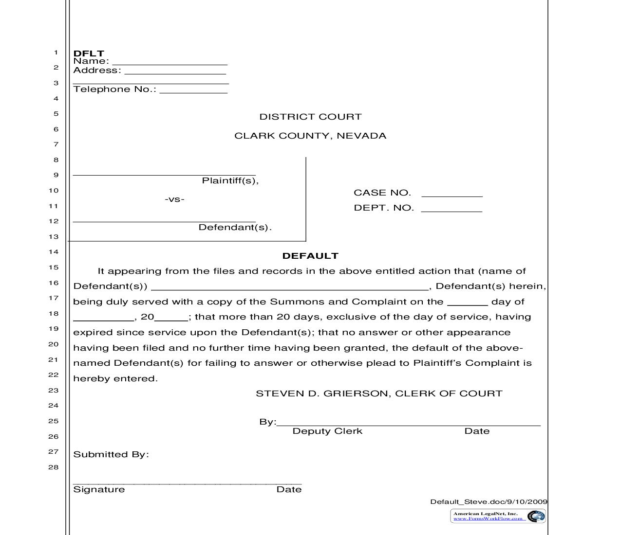 Default {DFLT} | Pdf Fpdf Doc Docx | Nevada