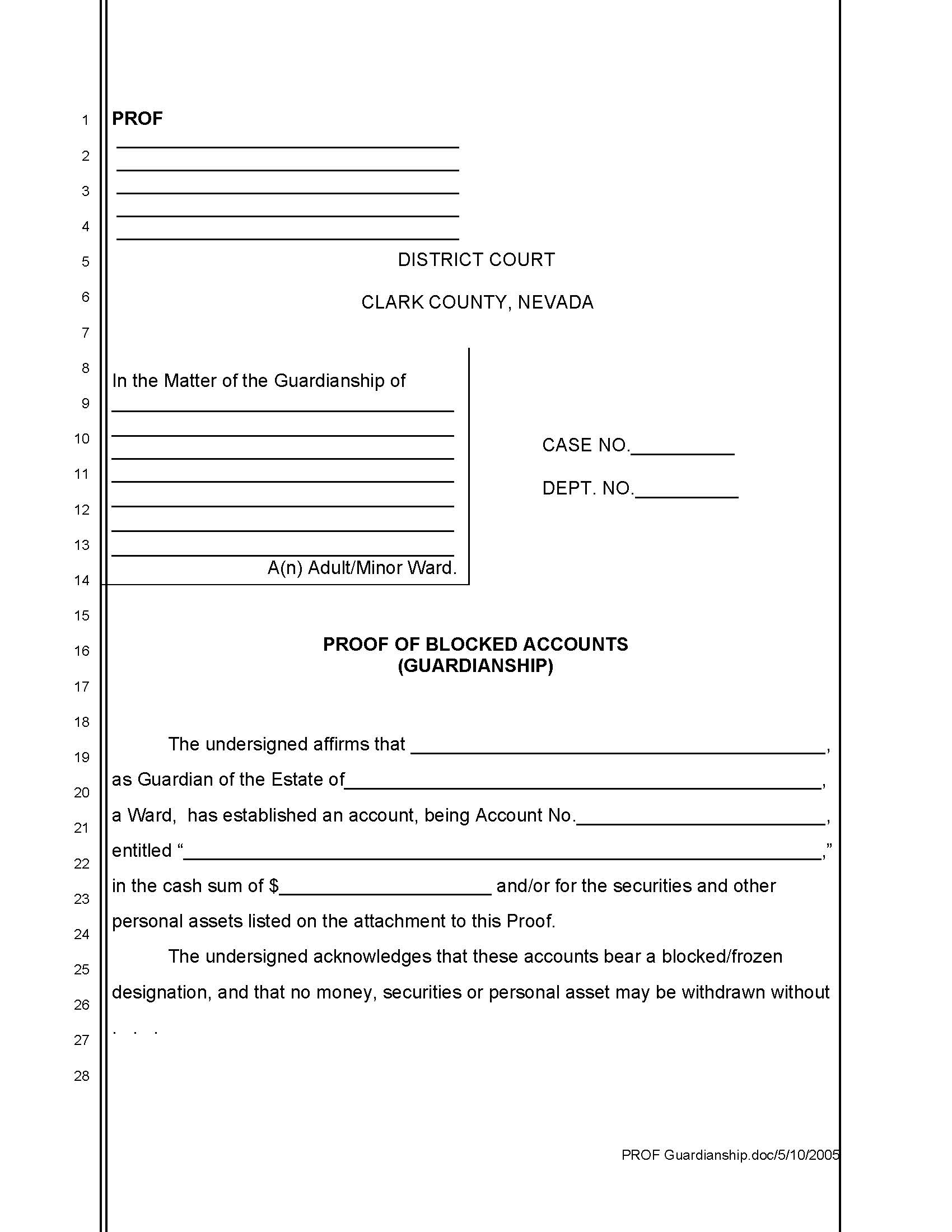 Proof Of Blocked Accounts {PROF} | Pdf Fpdf Doc Docx | Nevada