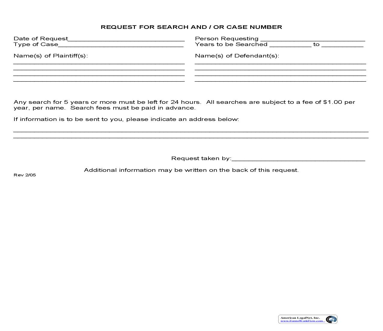Request For Search And Or Case Number | Pdf Fpdf Doc Docx | Nevada
